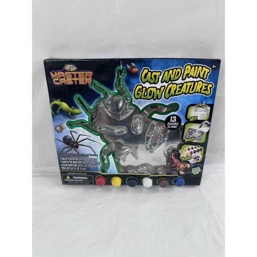 Creative Kids Master Caster Cast And Paint Glow Creatures Spider Fly Butterfly
